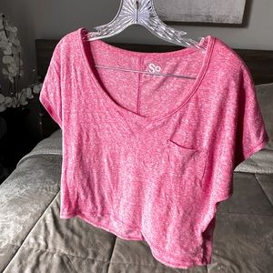Pink Cotton Crop Top
